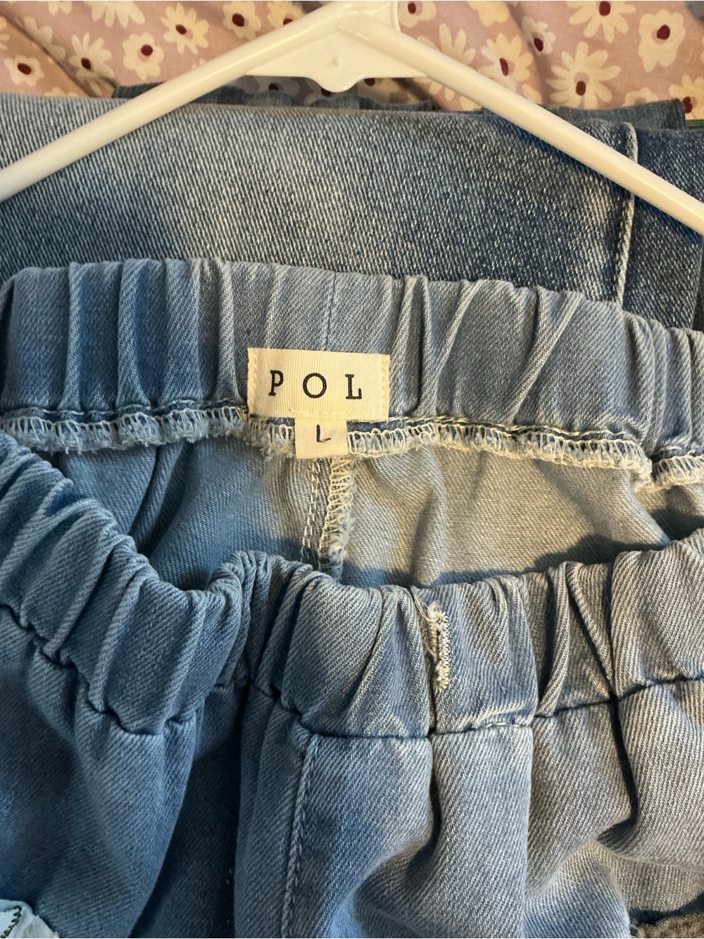 POL Light Wash Elastic Waist Women's Jeggings